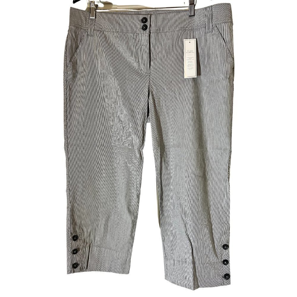 NEW Charter Club Seersucker Tummy Slimming Ankle Pants, 16W